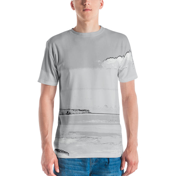 T-shirt imprimé planète gris