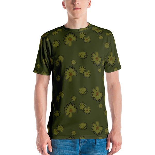 Flower t-shirt: Olive