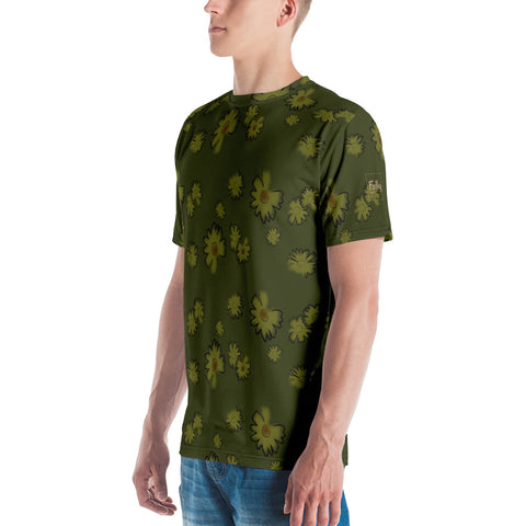 Flower t-shirt: Olive