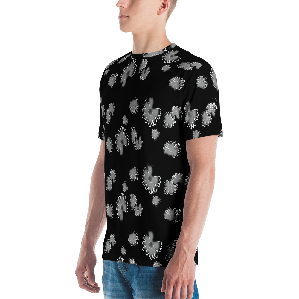 T-shirt à fleurs : Noir