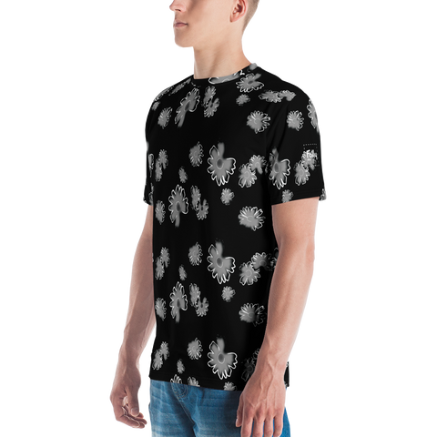 T-shirt à fleurs : Noir