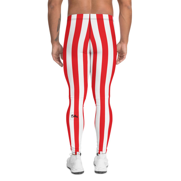 Big Stripe Leggings: Red