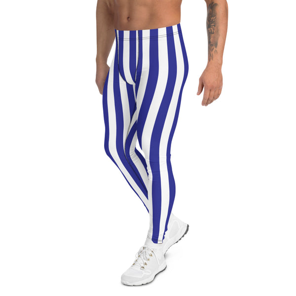 Big Stripe Leggings: Blue