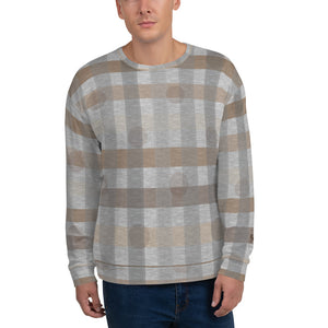 Digi Dot Plaid Sweatshirt: Grey