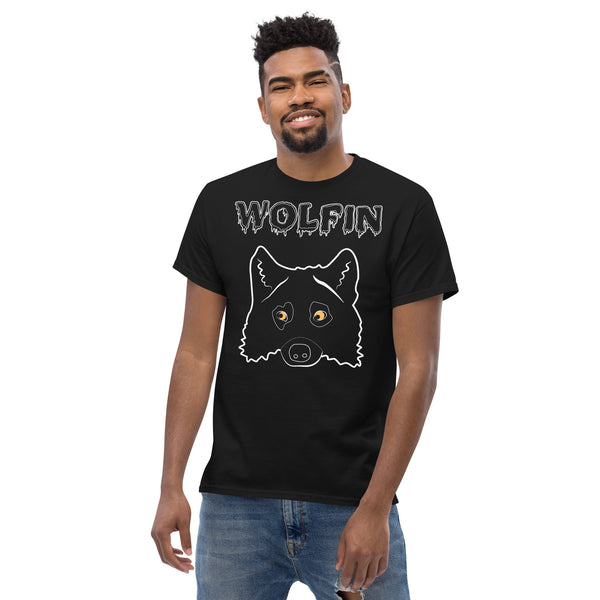 Camiseta Wolfin: Negra / Blanca