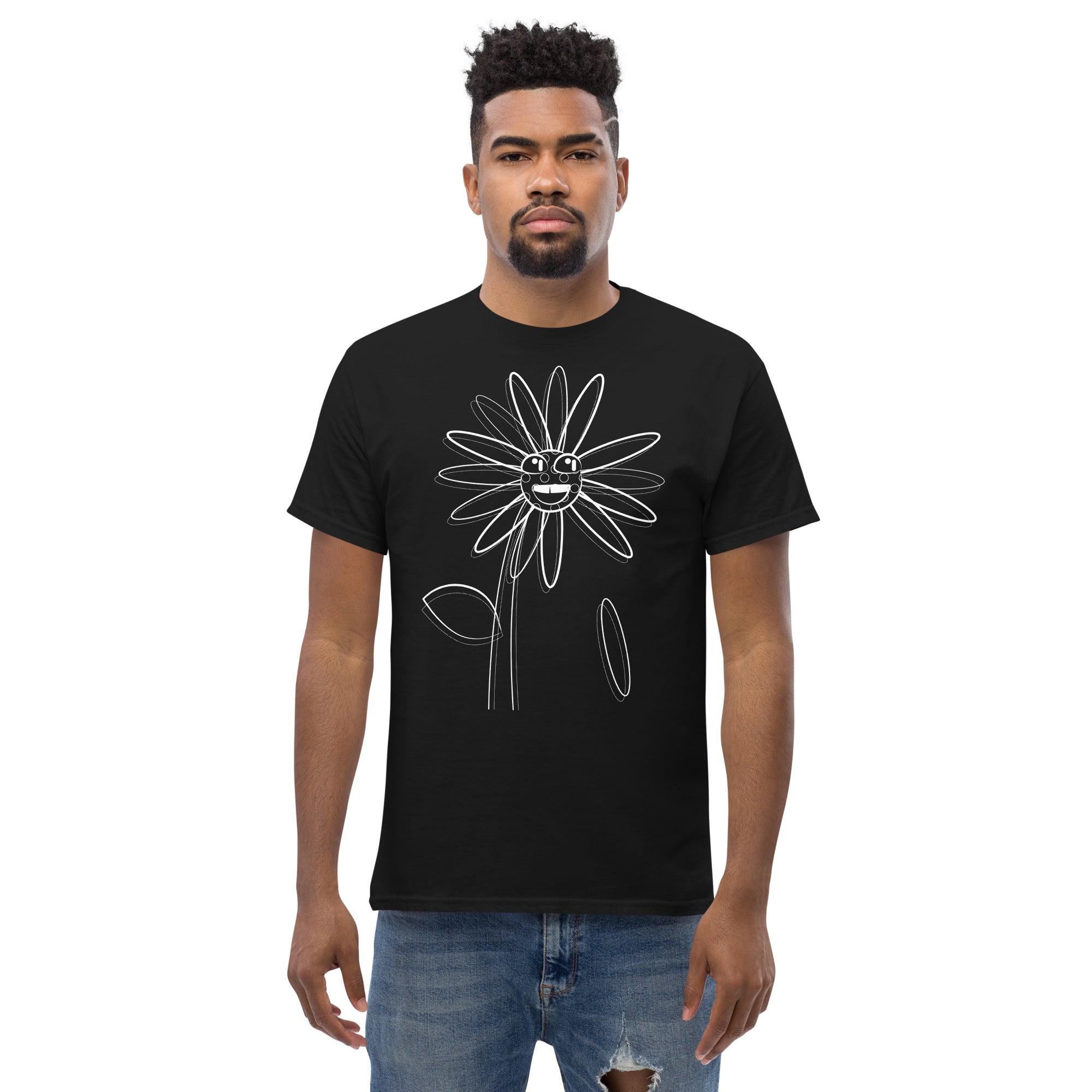 T-shirt Fleur Délirante : Noir