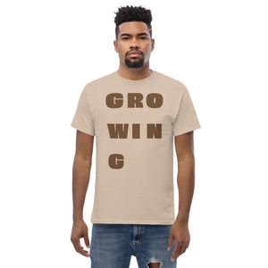 T-shirt de croissance : Carreaux marron