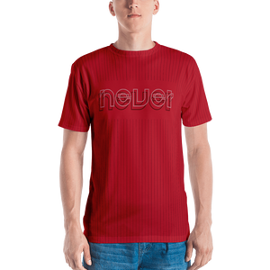 T-shirt Never Pinstripe : Rouge