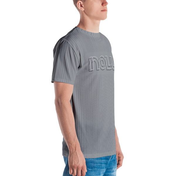 T-shirt Now à fines rayures : gris