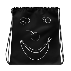 Happy Banana Drawstring bag: Black
