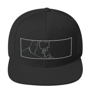 Summer Cream Snapback Hat: Black