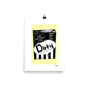 Dirty Powder 12x16 w/o Frame: Black & Yellow