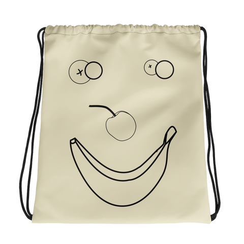 Happy Banana Drawstring bag: Cream