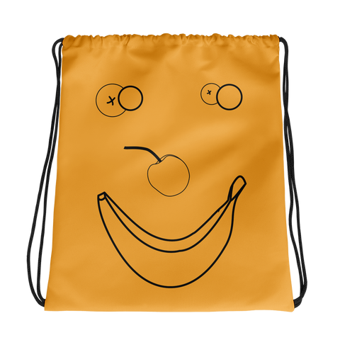 Happy Banana Drawstring bag: Yellow