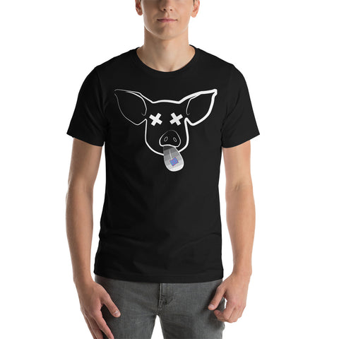T-shirt Cochon de Fête : Noir