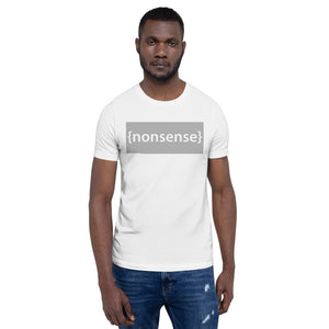 Camiseta Nonsense: Blanco/Azul Marino