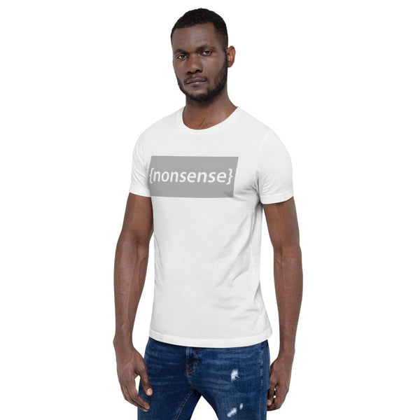 Camiseta Nonsense: Blanco/Azul Marino
