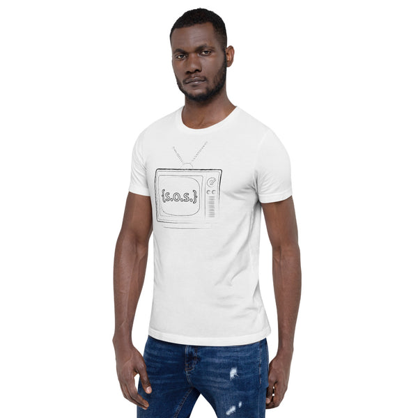 T-Shirt SOS TV : Blanc